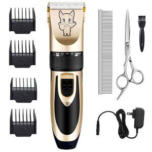 NEW Dog Grooming Kit Clippers, Low Noise, Electric Quiet, Rechargeable, Cordless